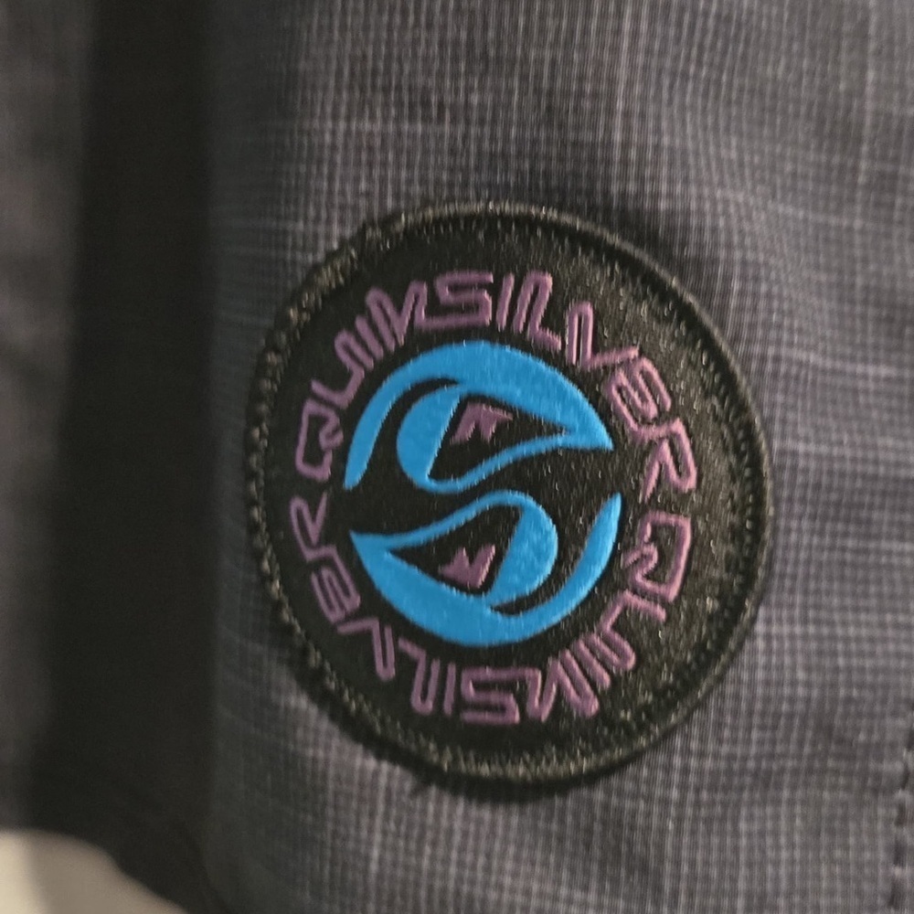Quiksilver Men's Navy and Purple Board Shorts - Picture 6 of 16